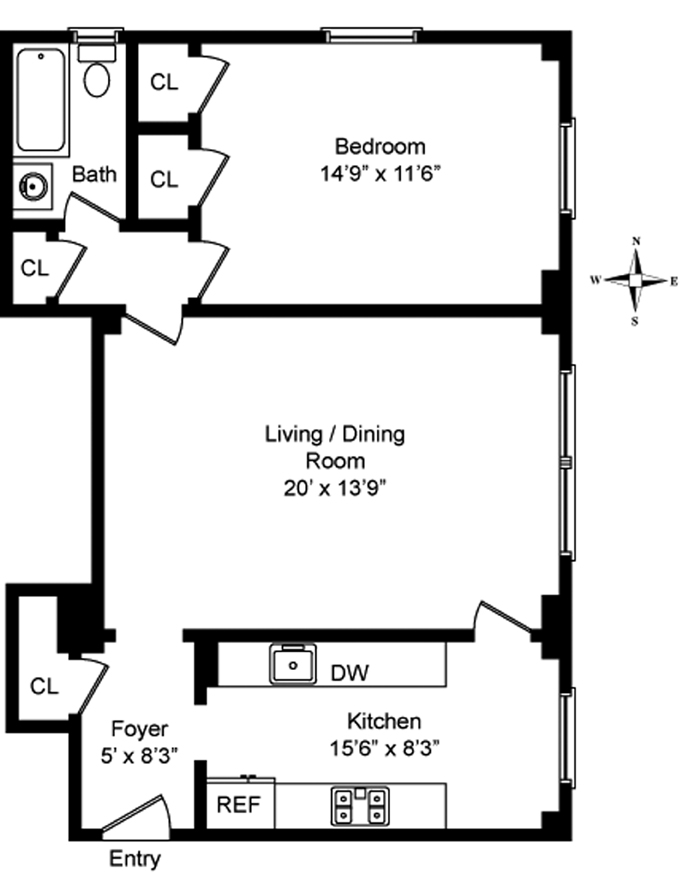 Floorplan for 390 Riverside Drive, 15C