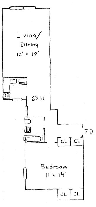 Floorplan for 421 West 57th Street