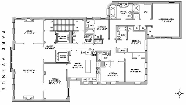 Floorplan for 823 Park Avenue