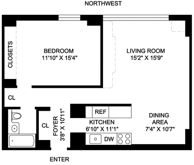 Floorplan for 1601 Third Avenue