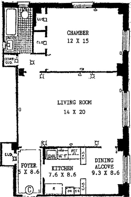 Floorplan for 390 Riverside Drive