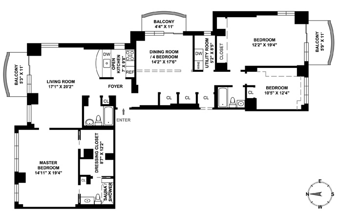 Floorplan for 157 East 32nd Street