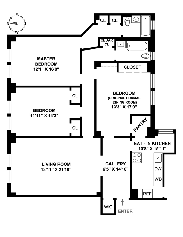 Floorplan for 600 West 111th Street