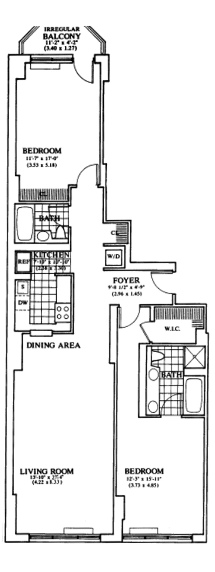 Floorplan for 201 West 72nd Street