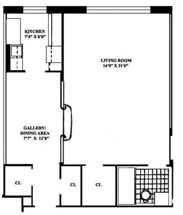 Floorplan for 336 West End Avenue, 10B