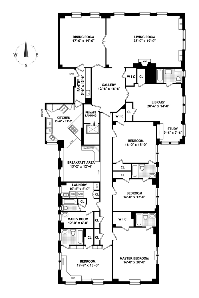 Floorplan for 1115 Fifth Avenue