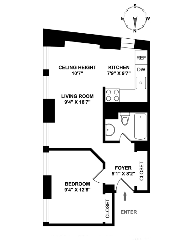 Floorplan for 65 Nassau Street, 6A