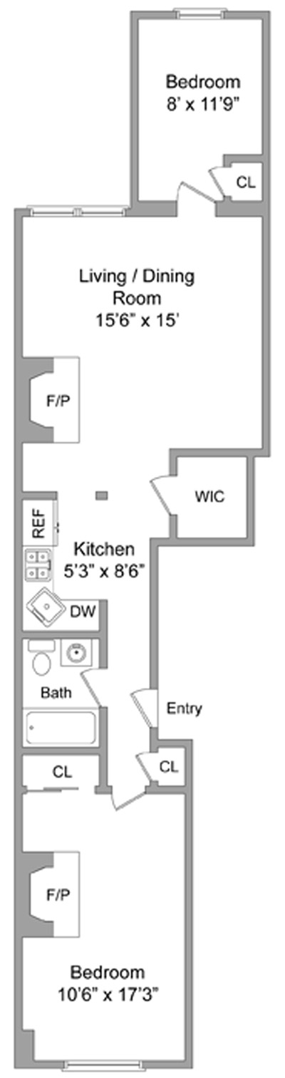 Floorplan for 316 West 90th Street