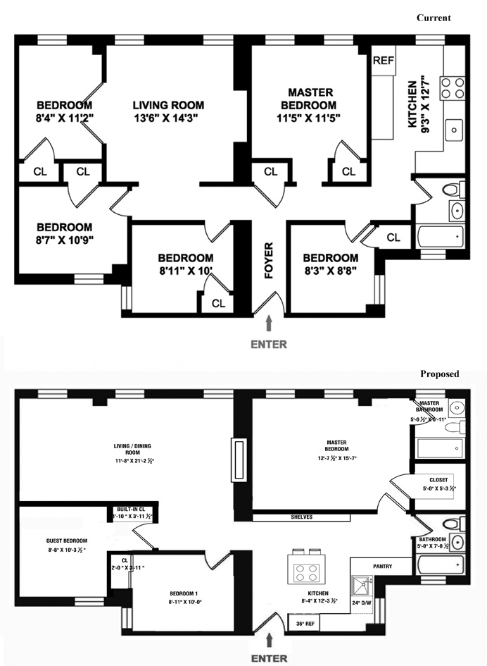 Floorplan for West, 88th Street