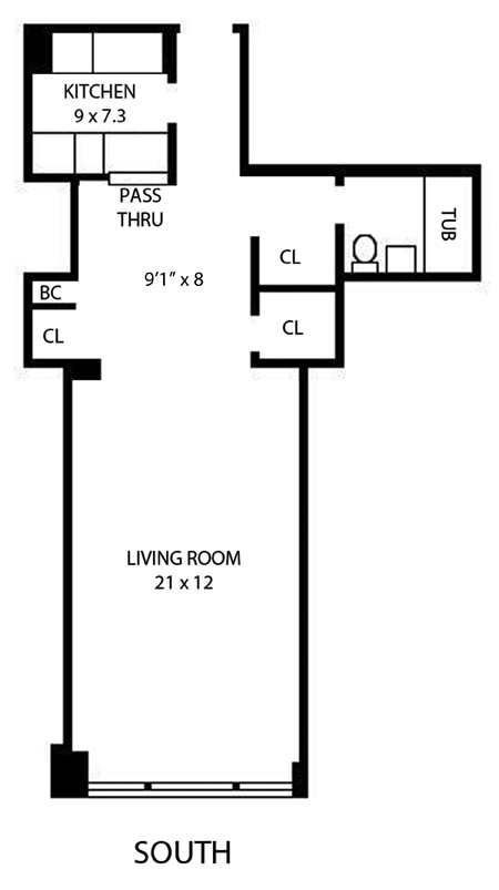 Floorplan for 520 East 72nd Street, 6J