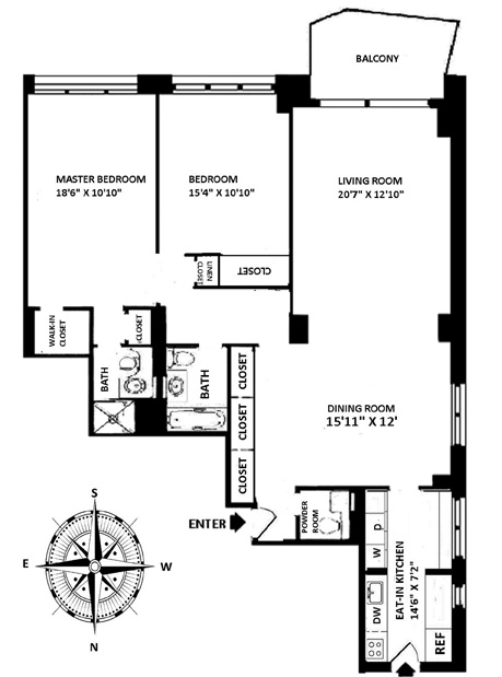 Floorplan for 111 East 85th Street