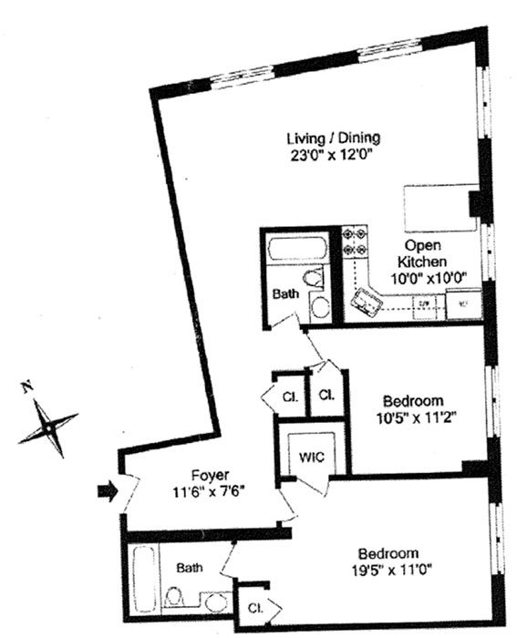 Floorplan for 300 Rector Place
