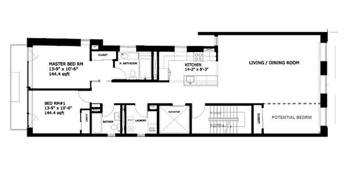 Floorplan for 223 West 135th Street
