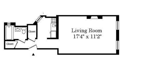 Floorplan for 431 West 54th Street