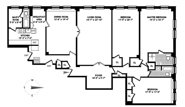 Floorplan for 670 West End Avenue
