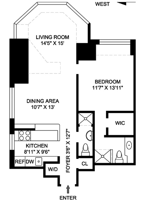 Floorplan for 301 West 57th Street