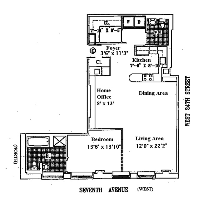 Floorplan for 245 Seventh Avenue