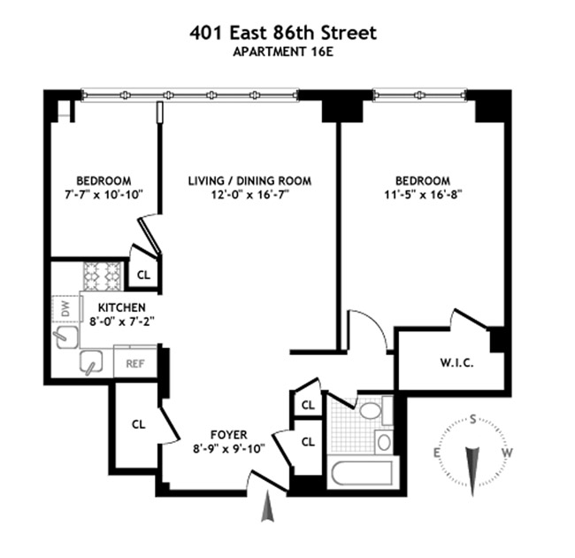 Floorplan for 401 East 86th Street