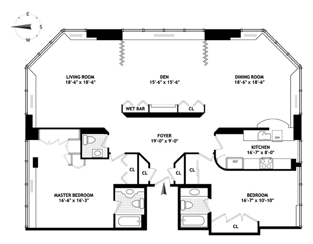 Floorplan for 150 West 56th Street