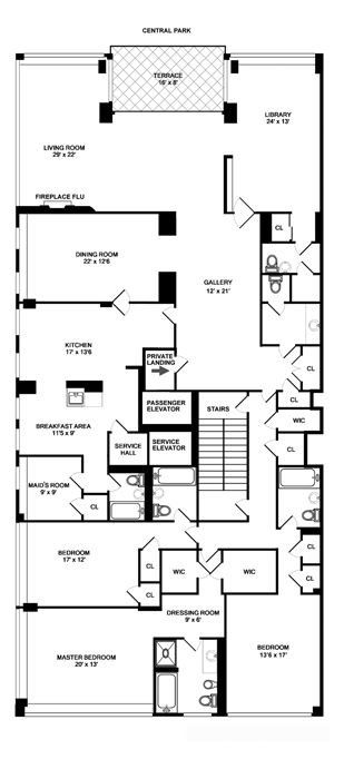 Floorplan for 857 Fifth Avenue