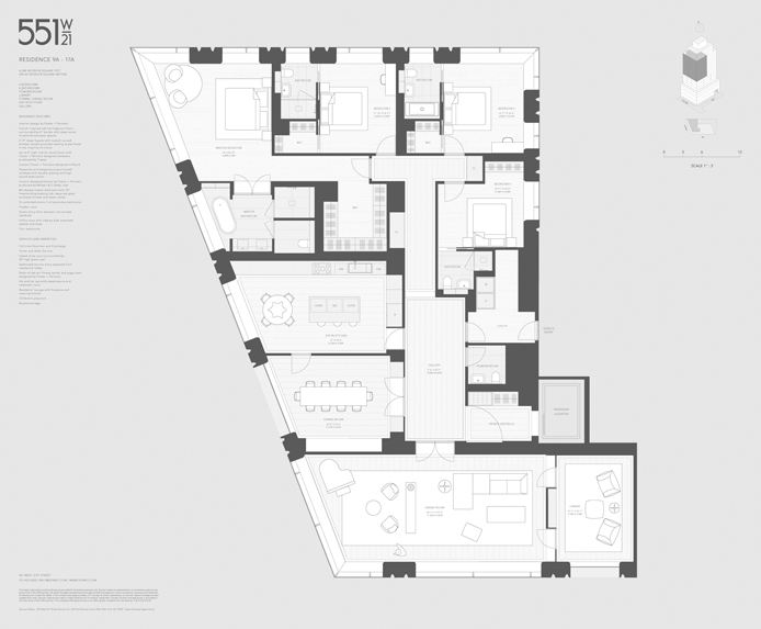 Floorplan for 551 West 21st Street, 12A