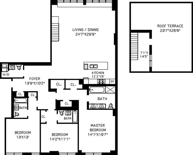 Floorplan for 1 Morton Square