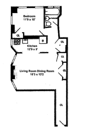 Floorplan for 342 West 56th Street