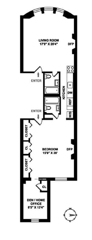 Floorplan for 622 West End Avenue, 3EW