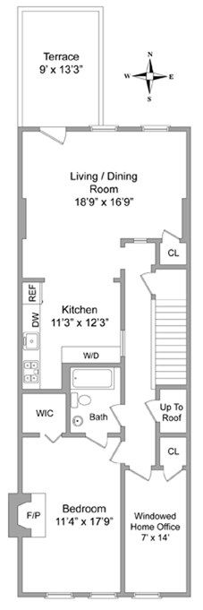 Floorplan for 307 West 103rd Street