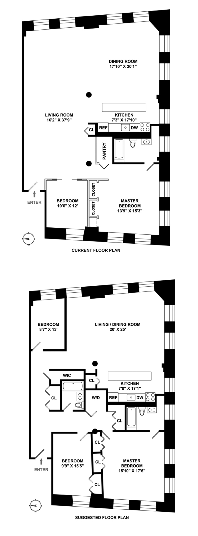 Floorplan for 145 Nassau Street, 9D
