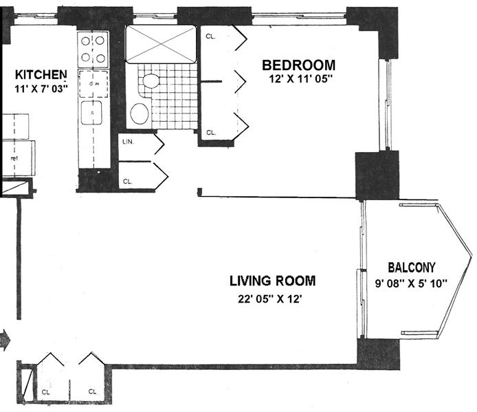 Floorplan for 407 Park Avenue South