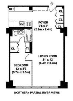 Floorplan for 520 East 72nd Street, 16C