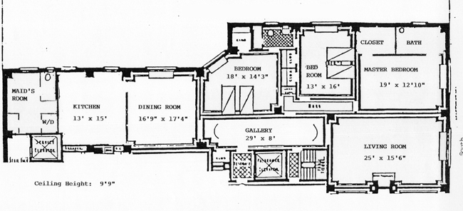 Floorplan for 1125 Park Avenue