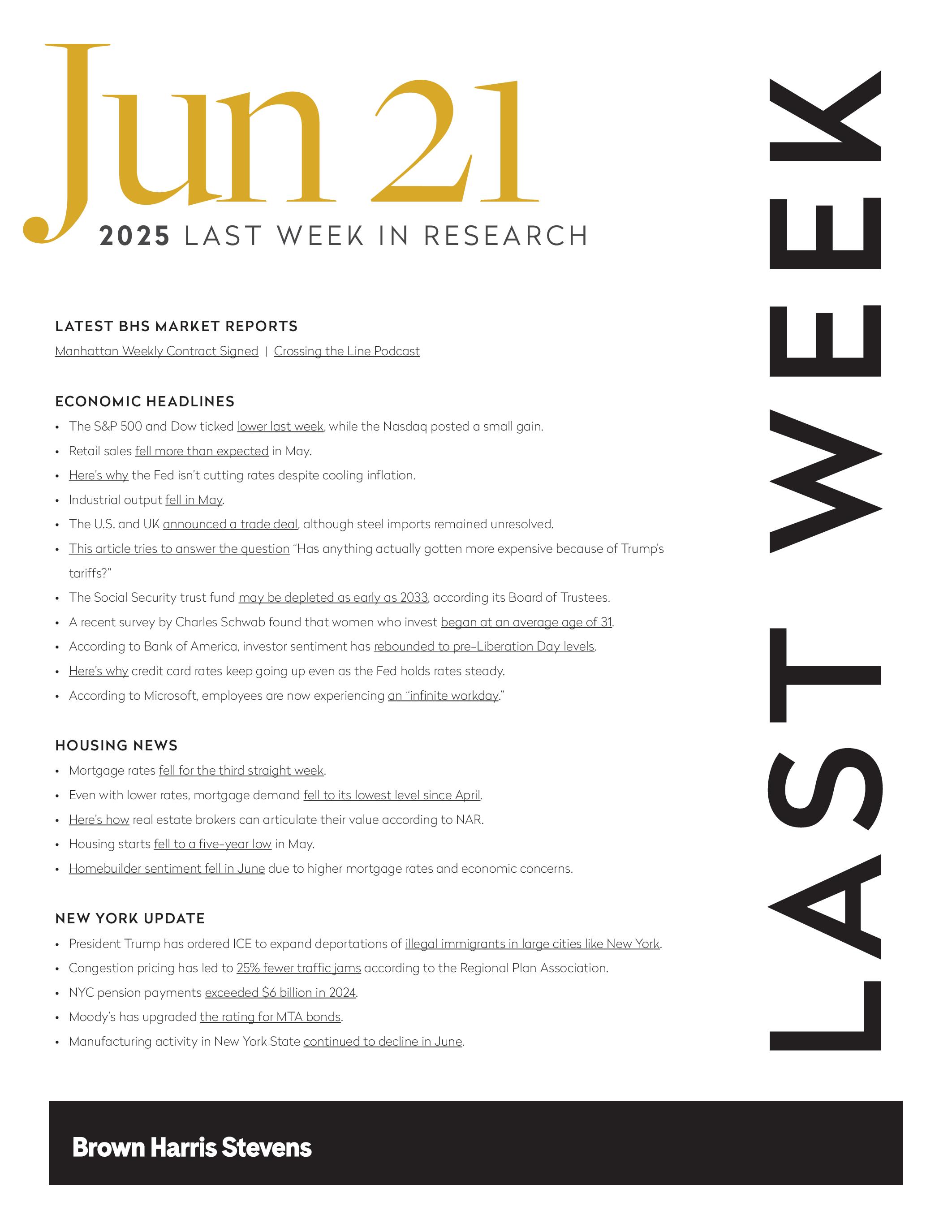 Manhattan Market Report